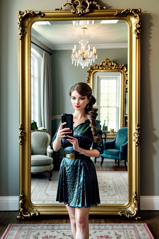 mirror photo pose girl simple