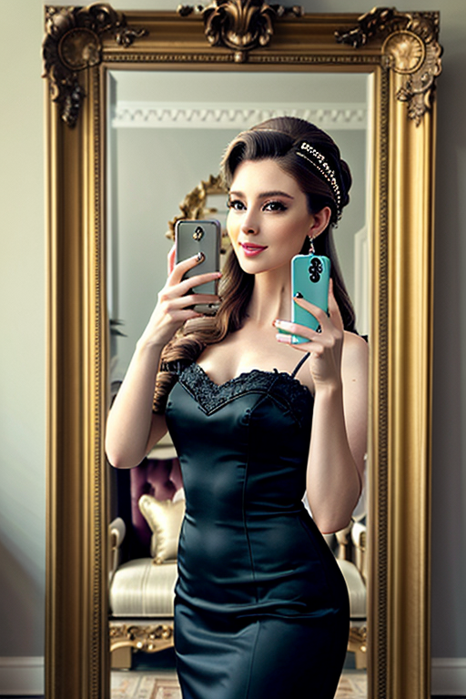 mirror photo pose girl simple